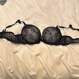 Sophie B. Black Lace Floral Bra